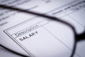 Payroll Document with the word Salary on it